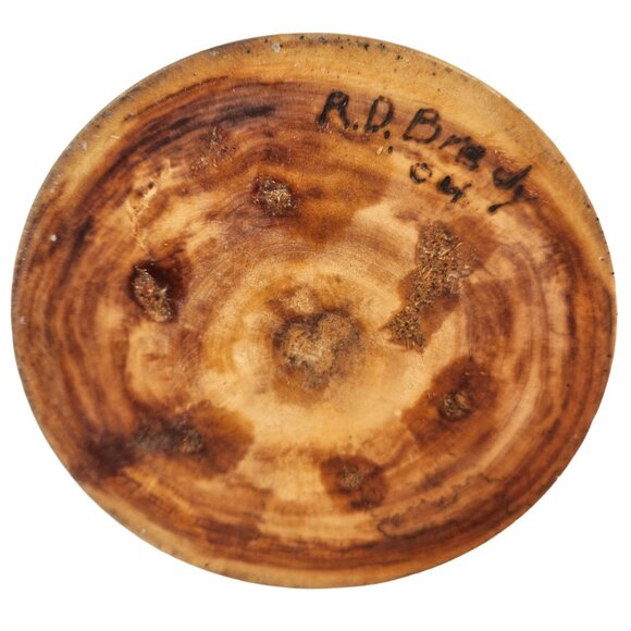 R.D. Brady Signed Burled Wooden Vase 9-1/2" H x 4-1/2" W (at base) - Picture 6 of 8